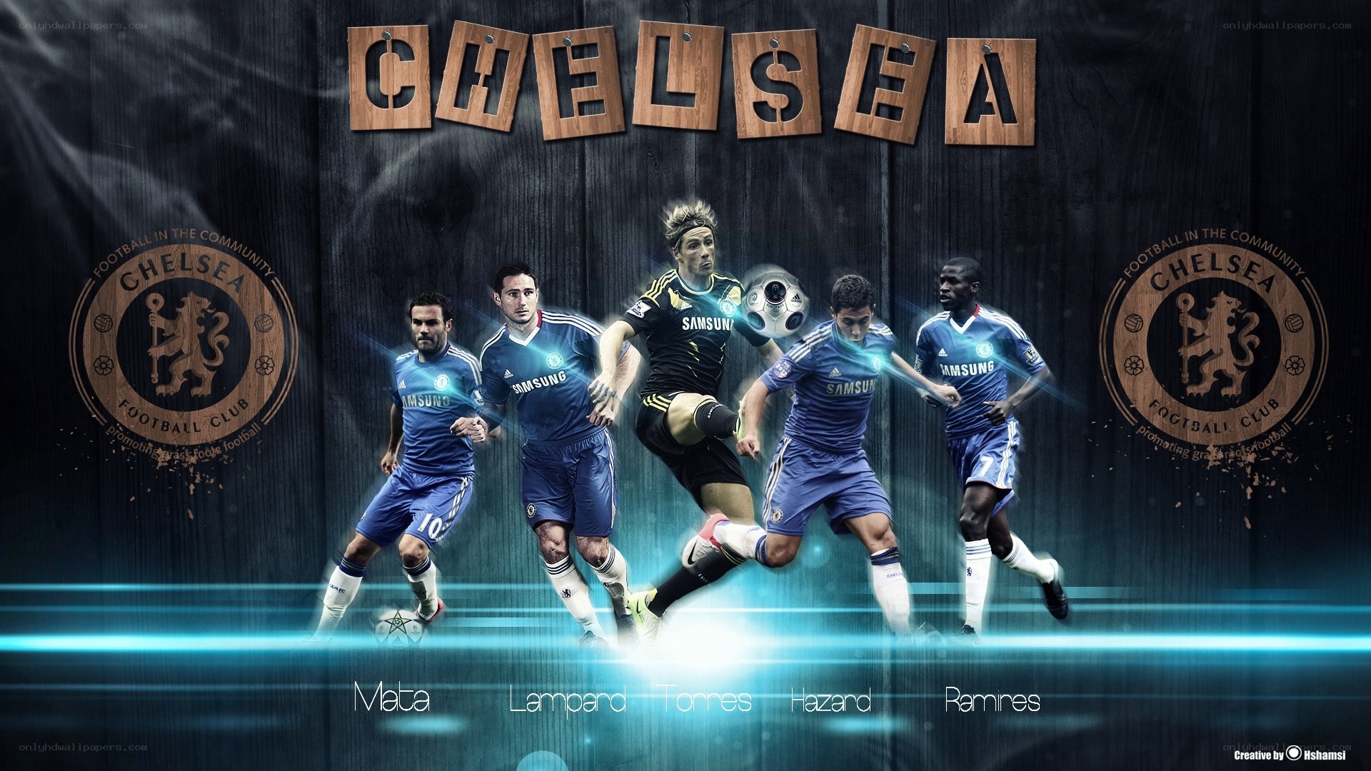 Chelsea FC player collage