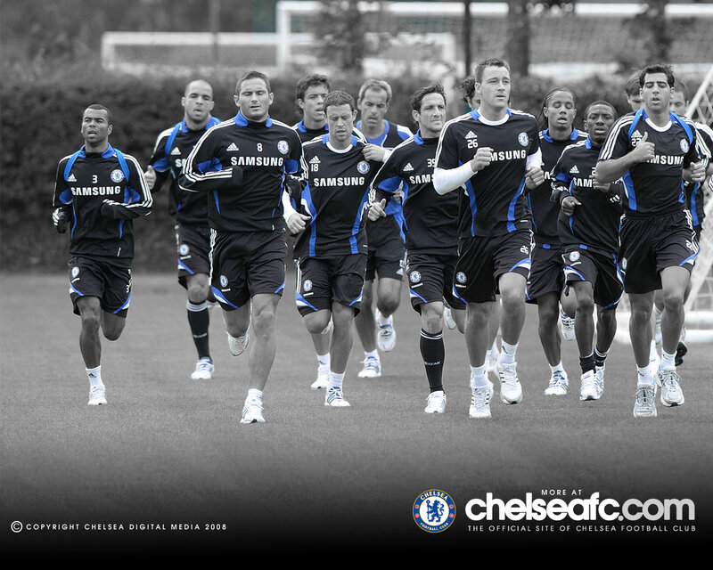 Chelsea FC players training