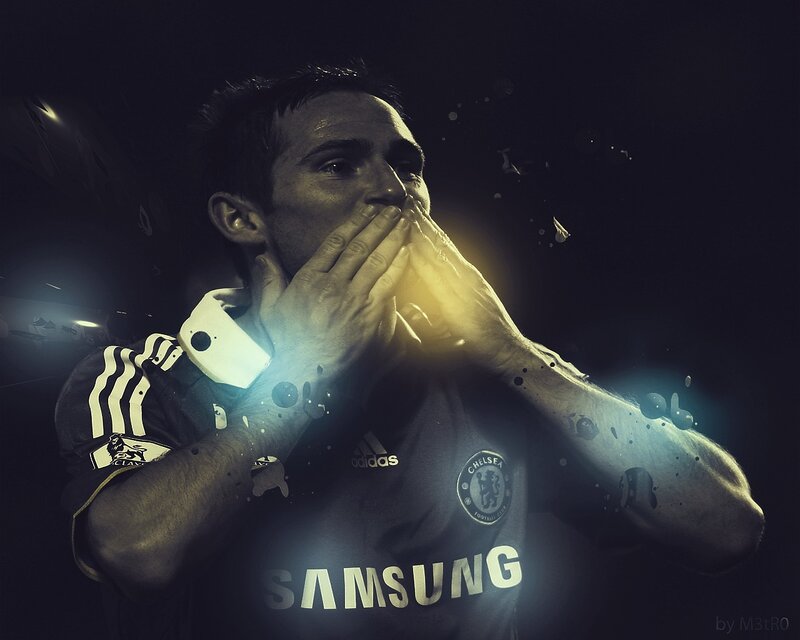 Chelsea football player celebrating