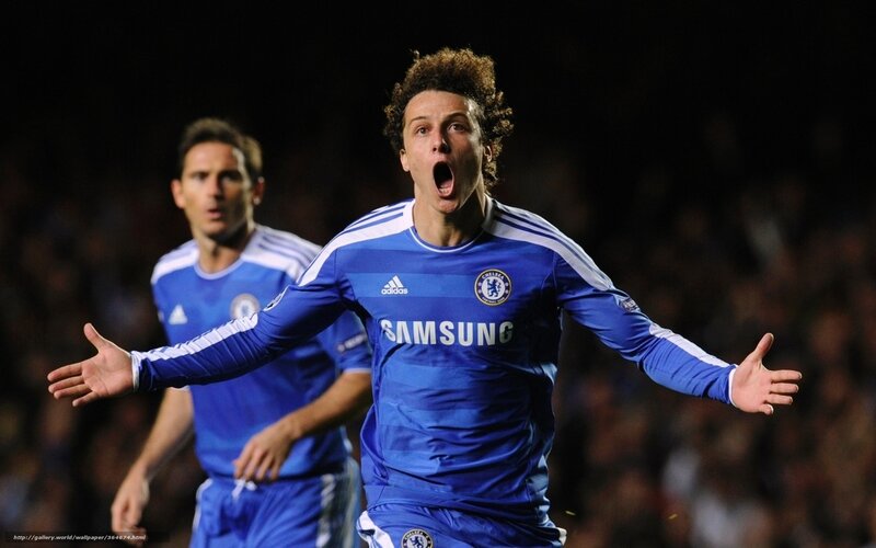 Chelsea player celebrates goal