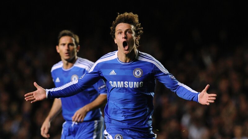 Chelsea player celebrates goal