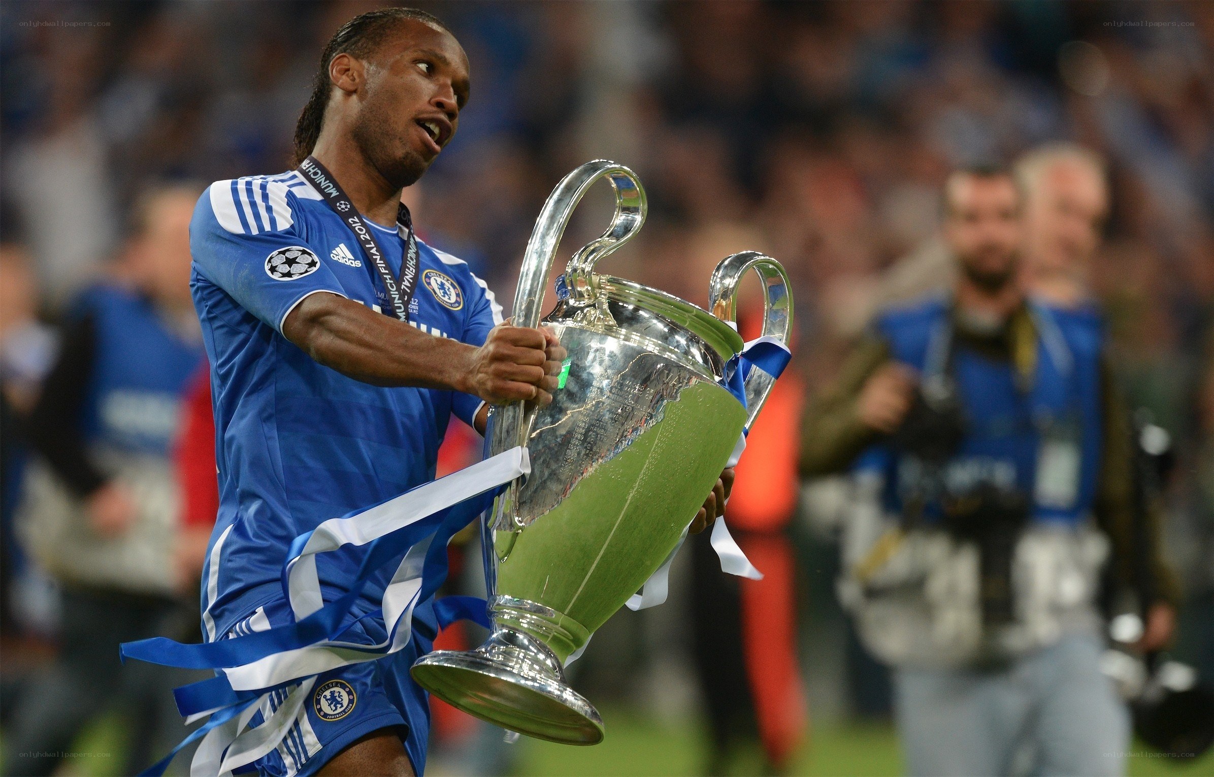 Chelsea player with trophy