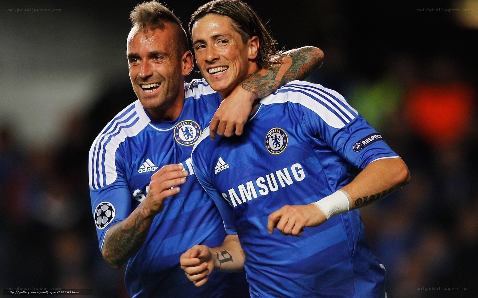 Chelsea players celebrating