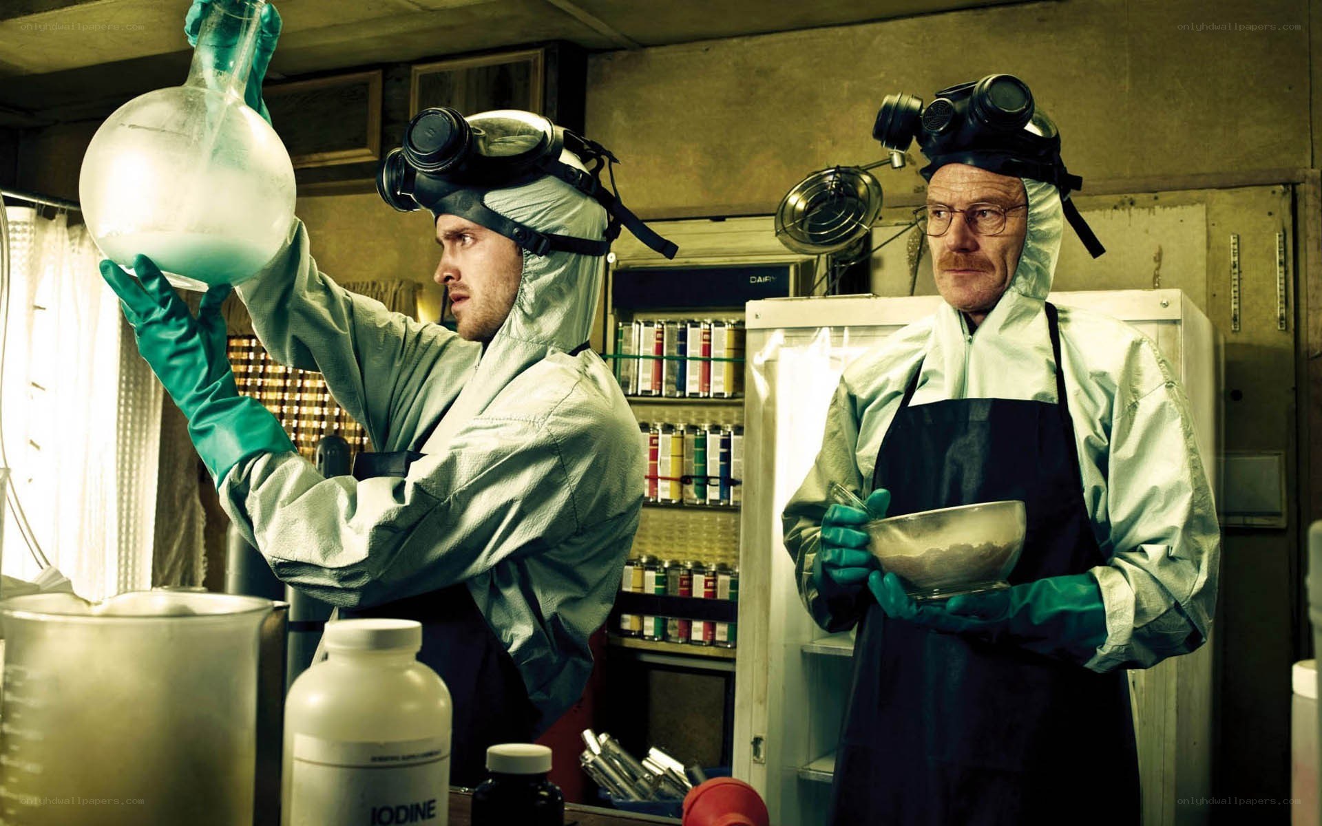 Chemical lab scene from Breaking Bad