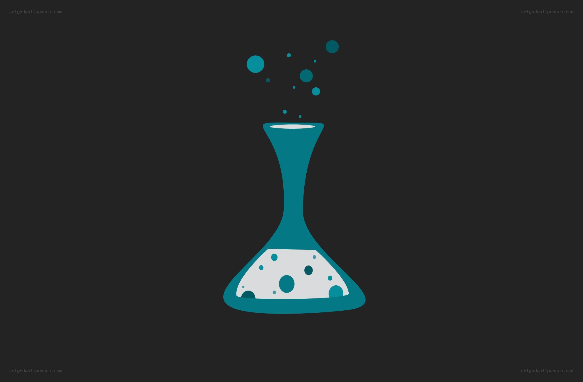 chemical reaction in a flask