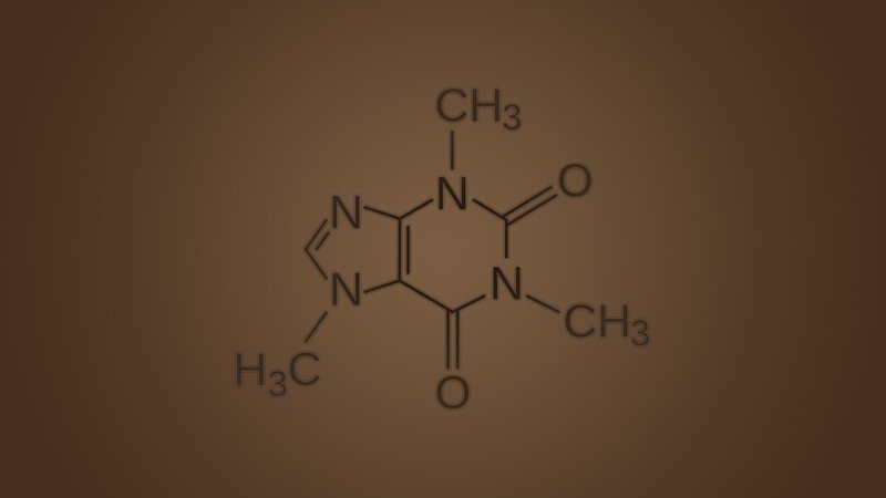 Chemical Structure of Caffeine — Brown, Neutral