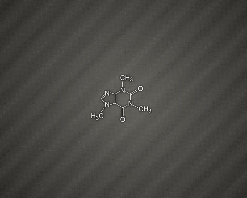 Chemical Structure of Caffeine — Gray, Neutral