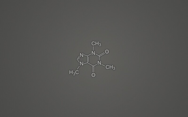 Chemical Structure of Caffeine — Gray