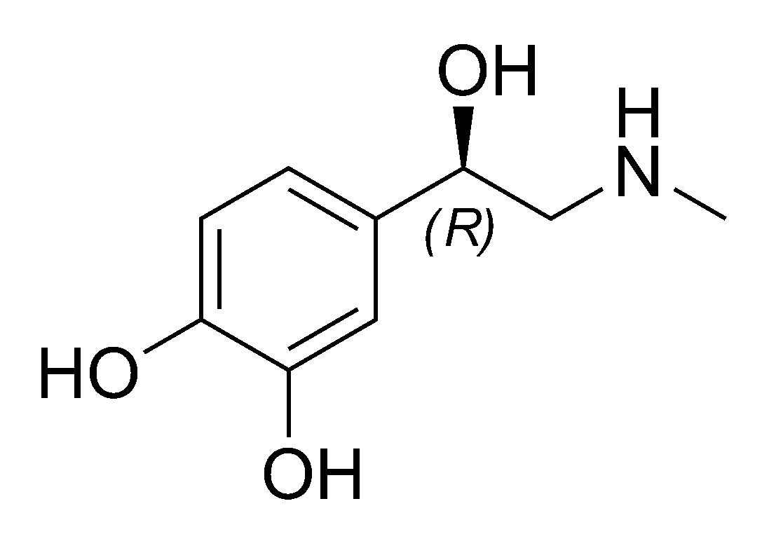 chemical structure of (R)-norepinephrine
