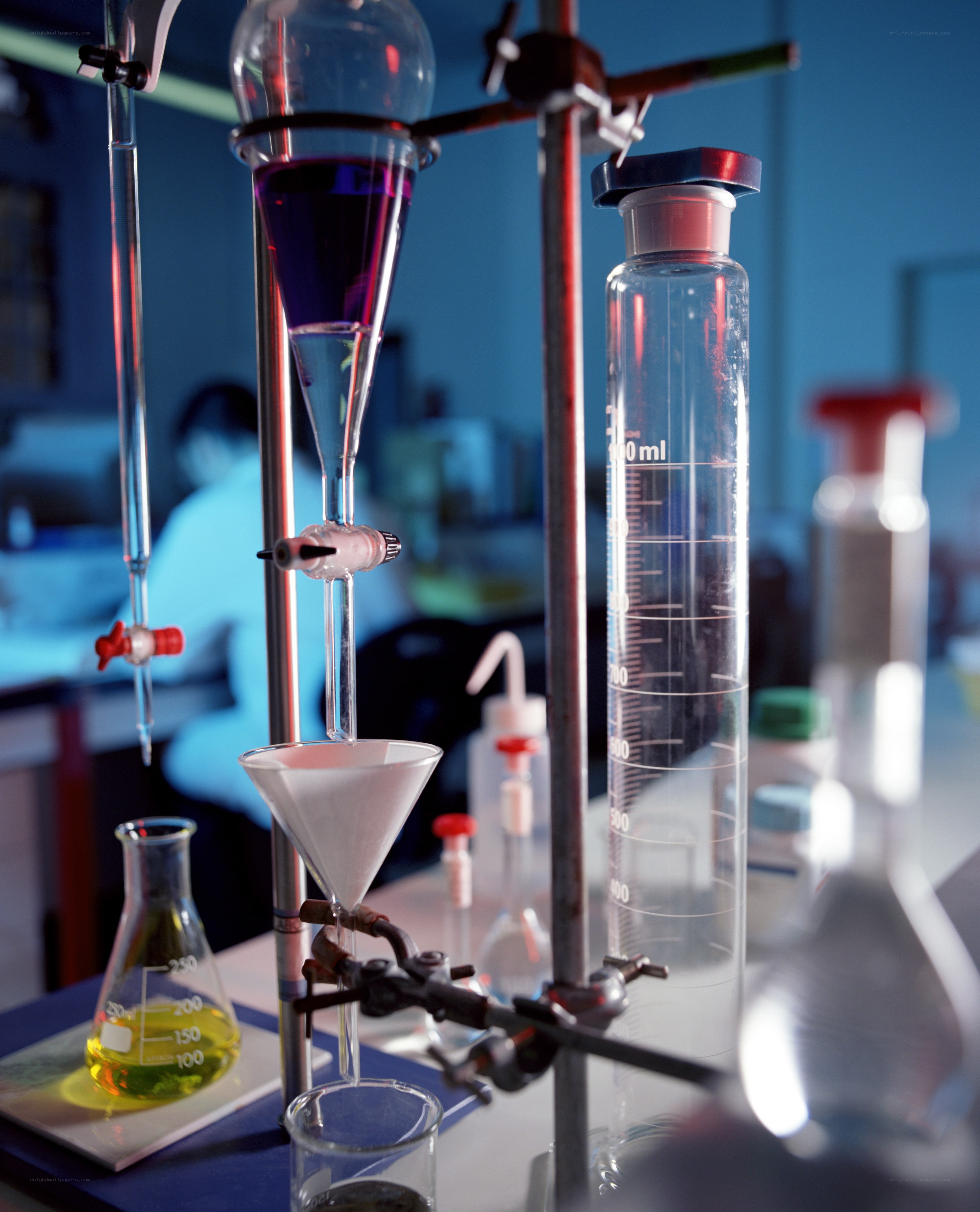 Chemistry lab experiment setup