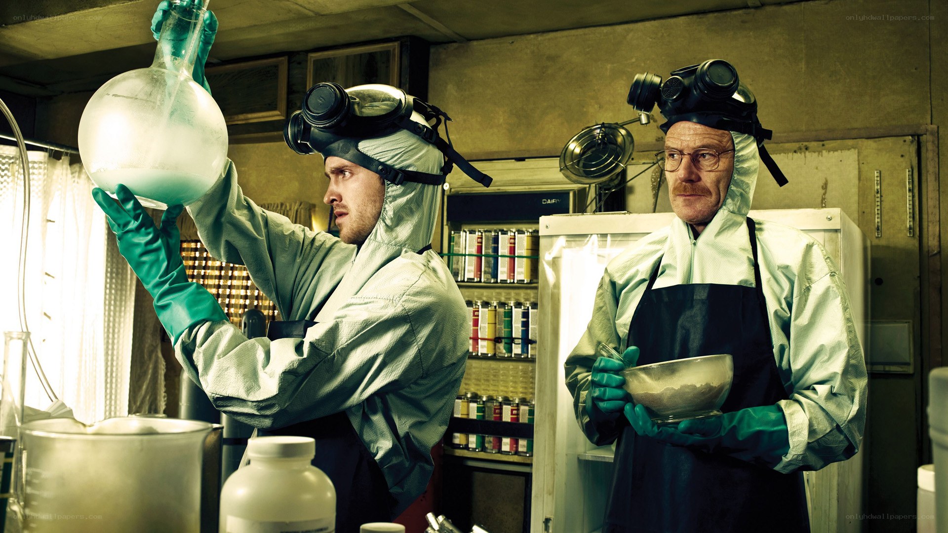 Chemistry lab scene from Breaking Bad