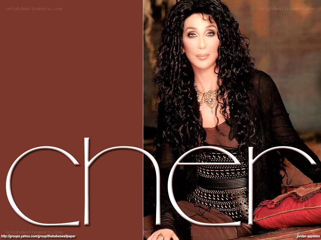 Cher portrait with name overlay