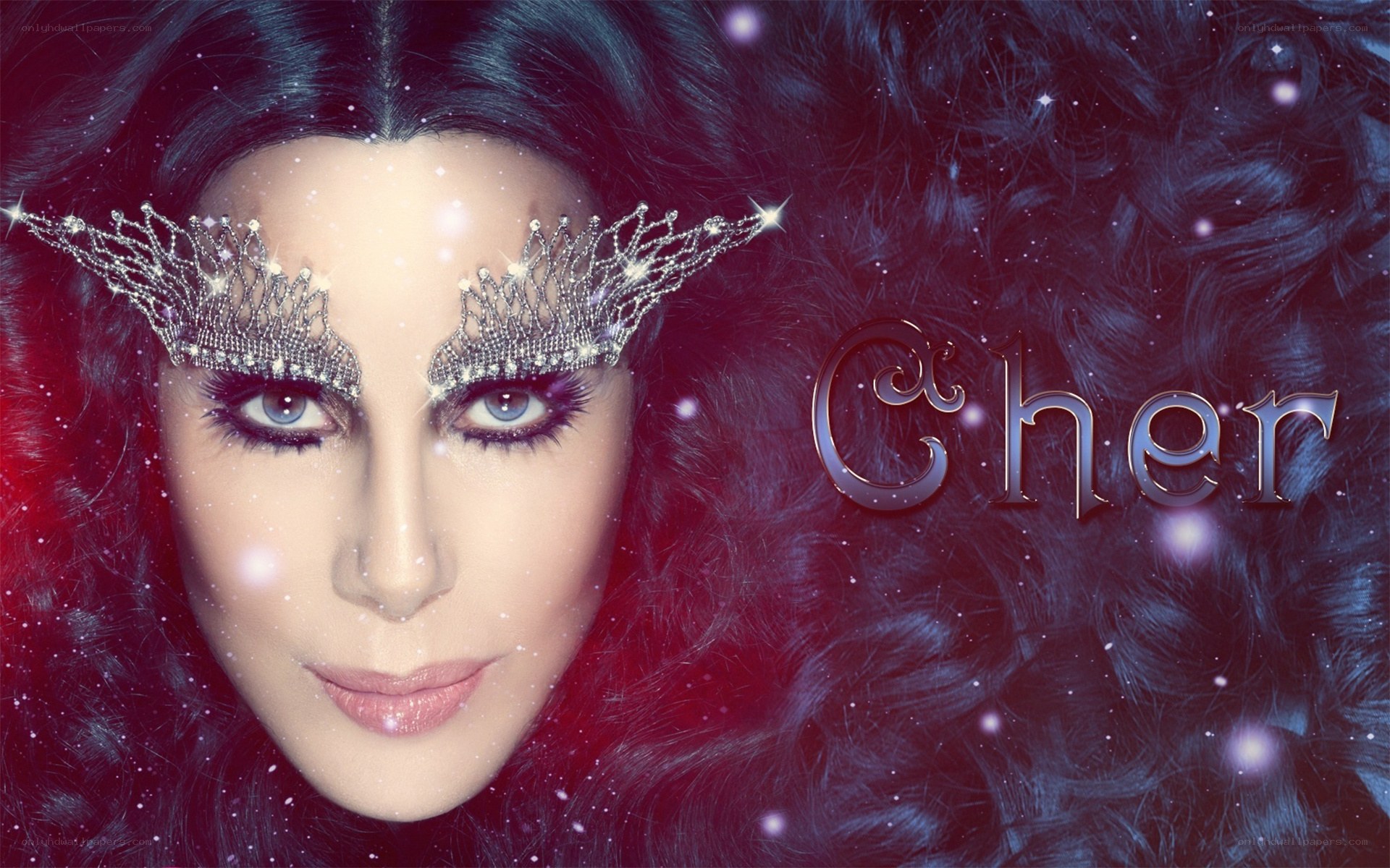 Cher with crown makeup