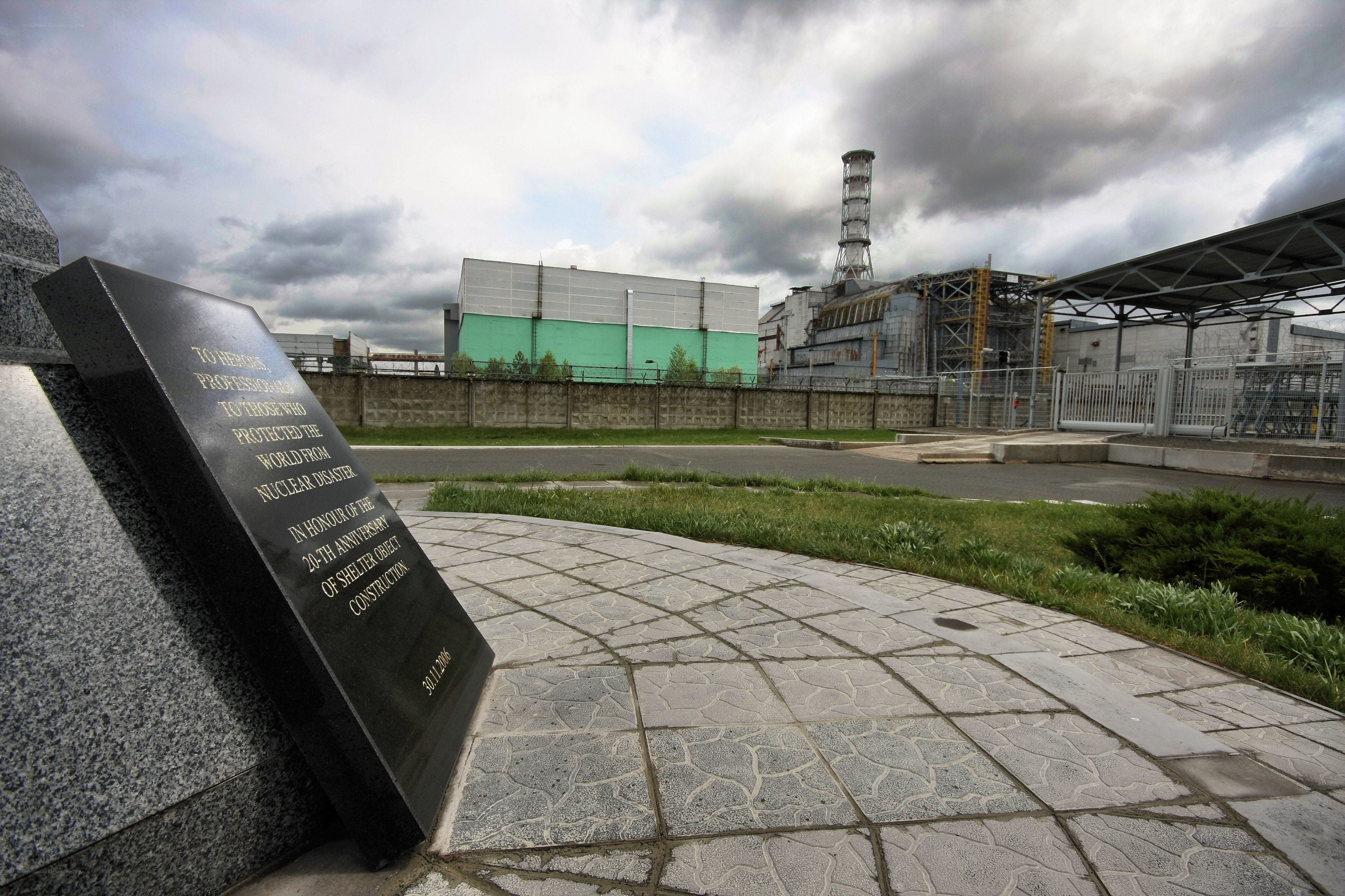 Chernobyl memorial and reactor