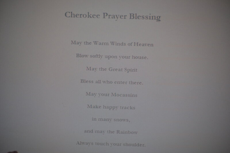 Cherokee Prayer Blessing
