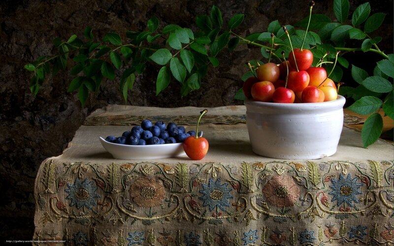 Cherries and Blueberries