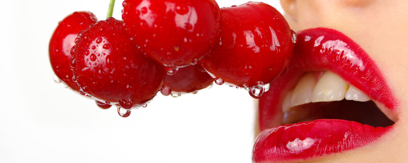 cherries and red lips