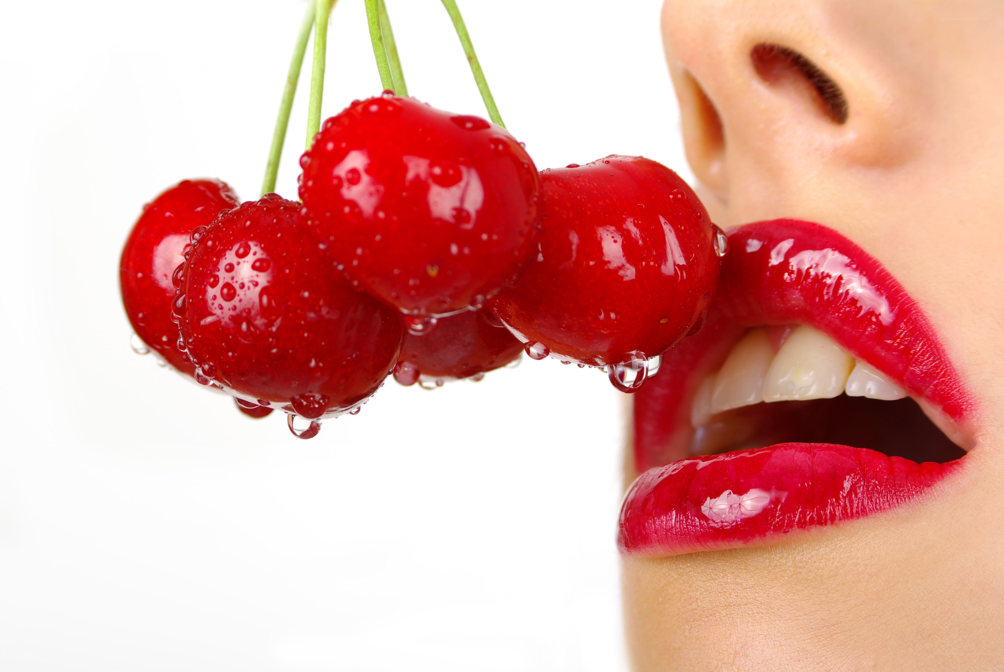 cherries and red lips