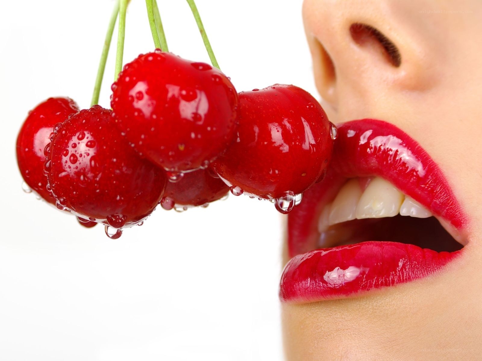 cherries and red lips