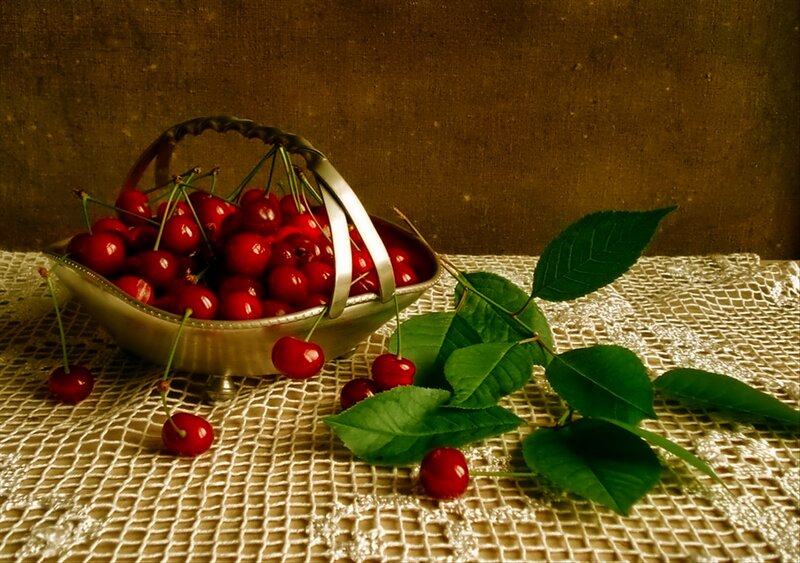 Cherries in a Basket — Red