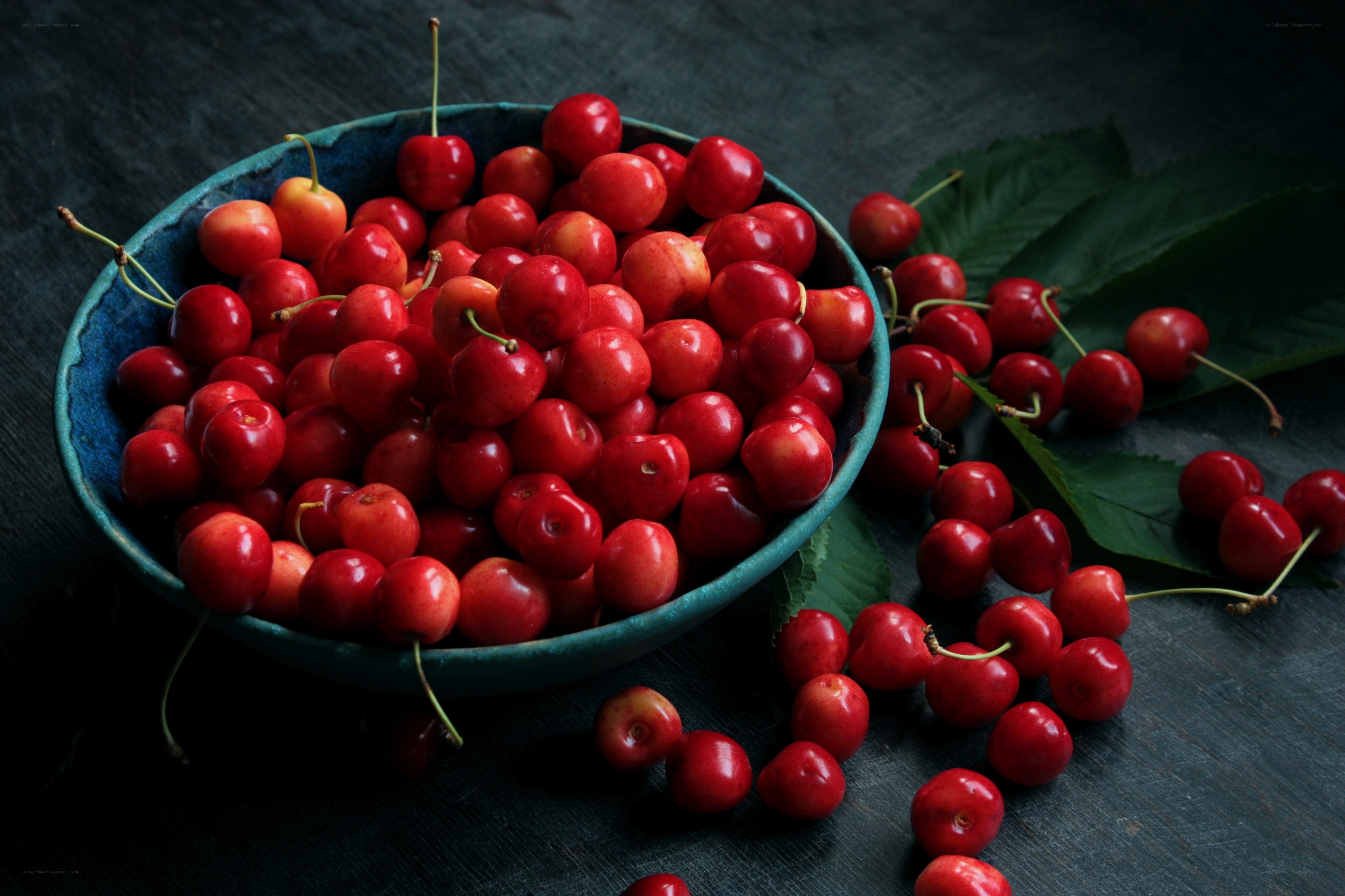 Cherries in a bowl