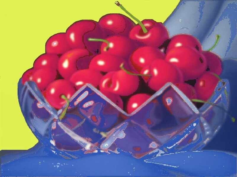 Cherries in a Bowl — Red