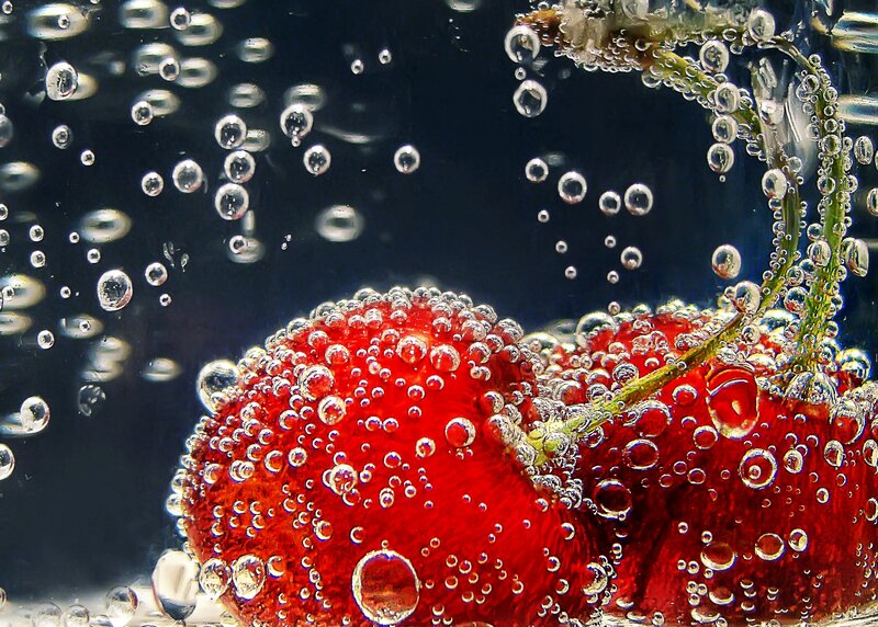 Cherries in Carbonated Water — Red