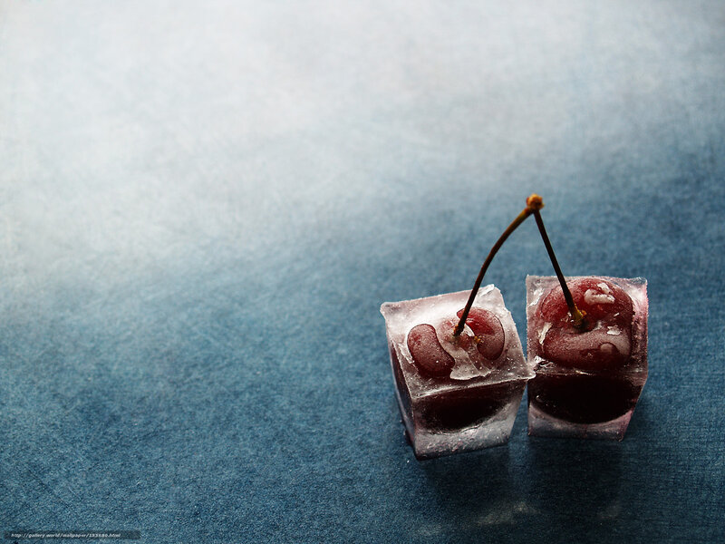 Cherries in Ice Cubes — Blue