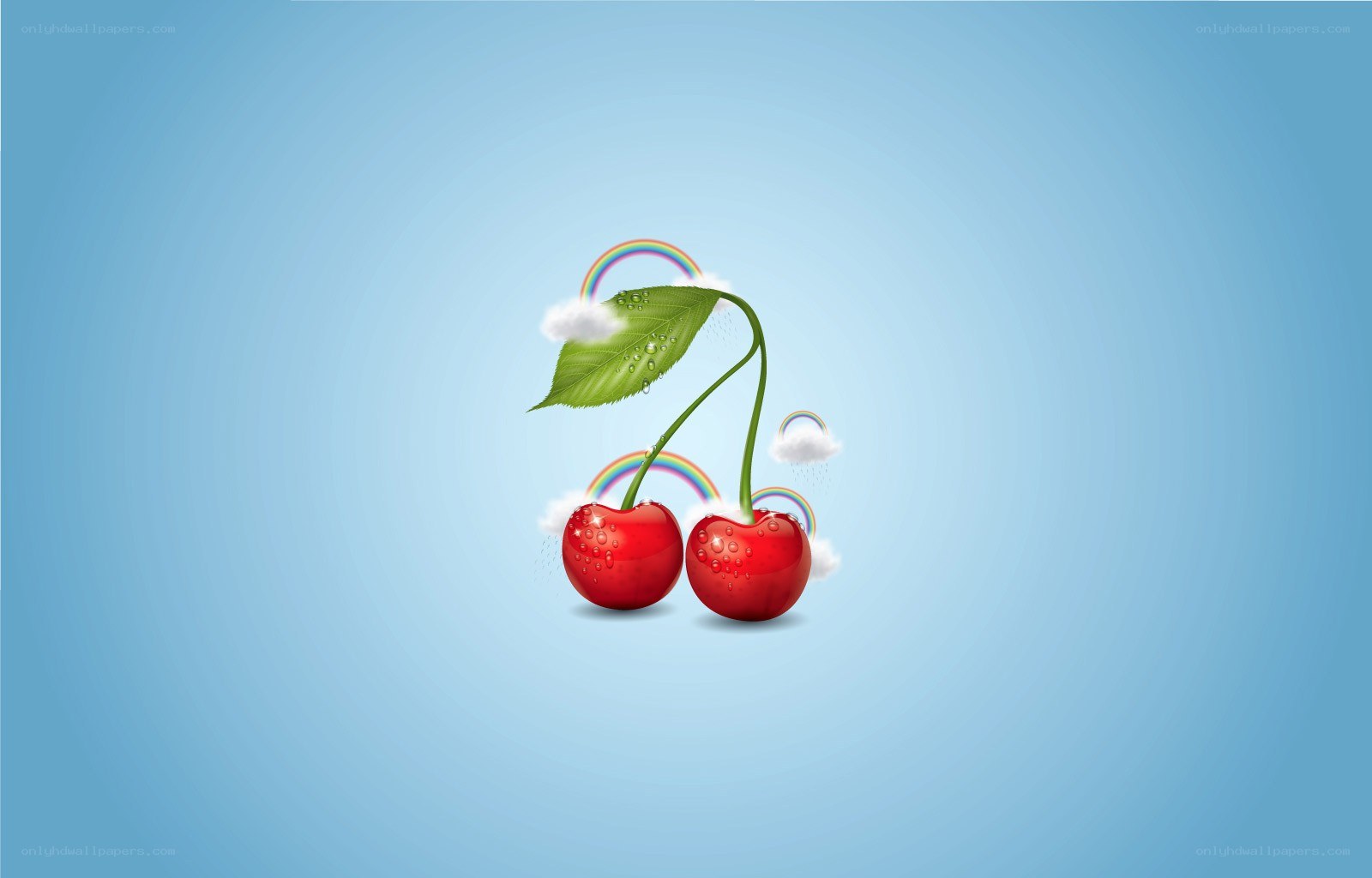 Cherries with rainbows