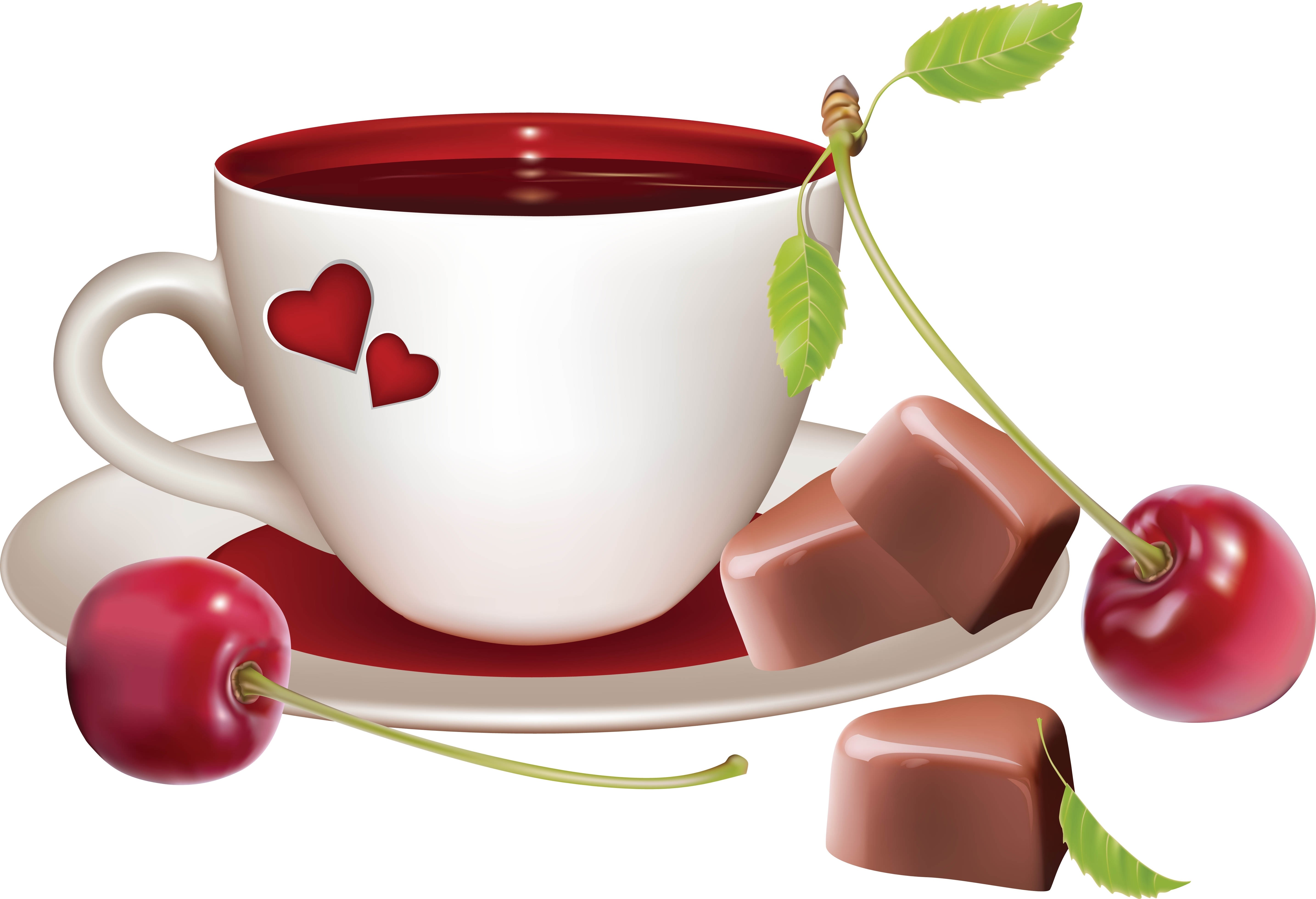 cherry and chocolate tea set