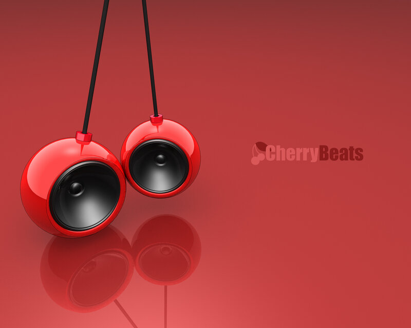 Cherry Beats headphones