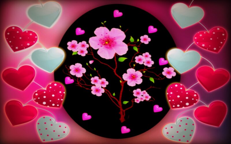 Cherry Blossom Branch — Pink, Romantic