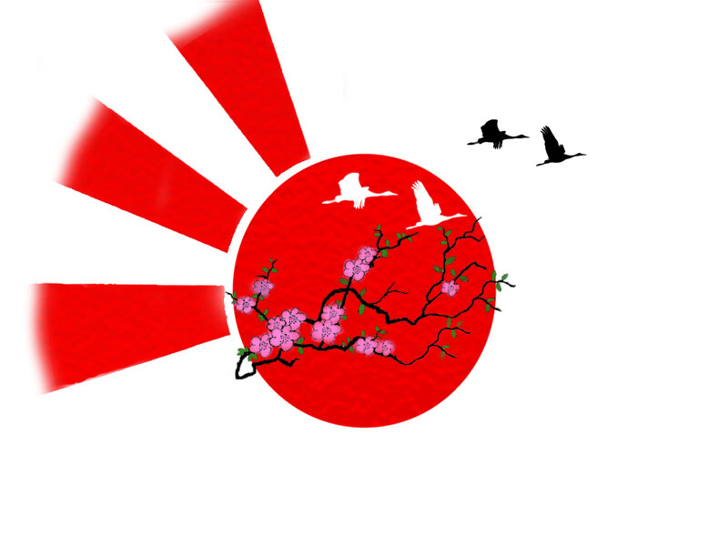 Cherry Blossom Branch — Red, Serene, Spring