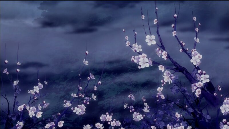 Cherry Blossom Branches — Purple, Serene