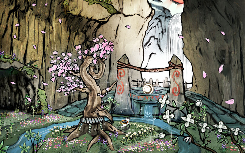 Cherry blossom cave sanctuary