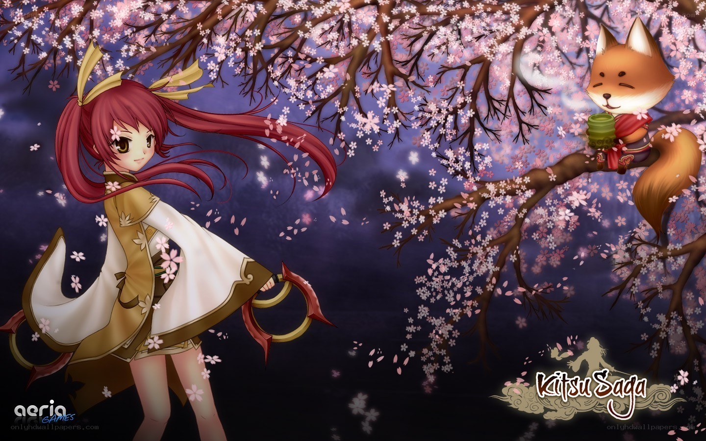 cherry blossom fantasy scene