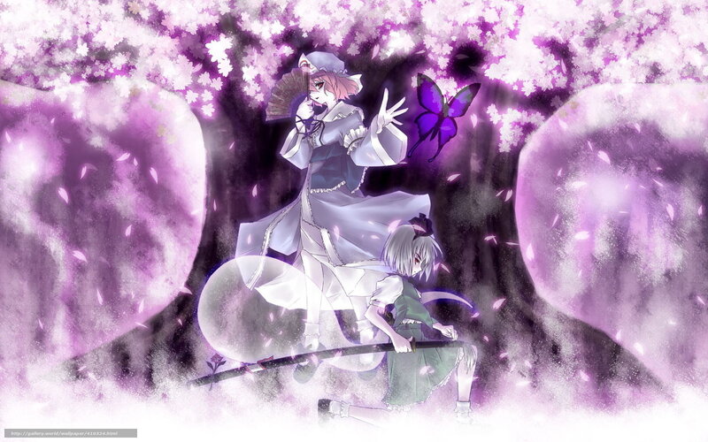 Cherry blossom fantasy scene