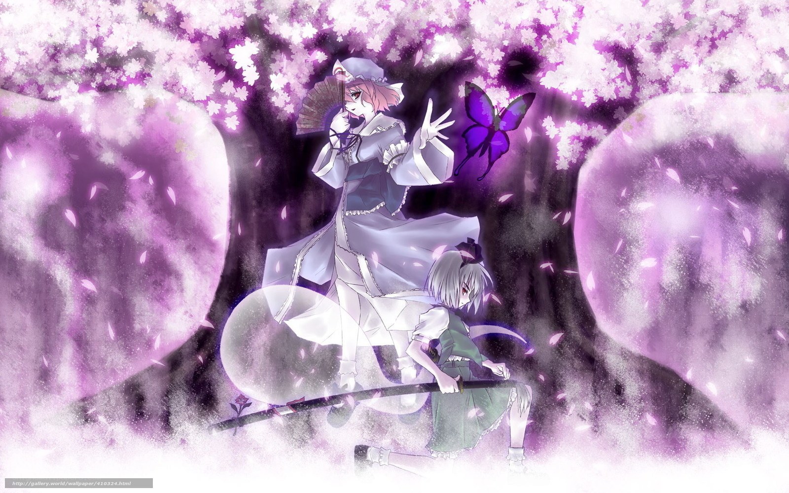 Cherry blossom fantasy scene