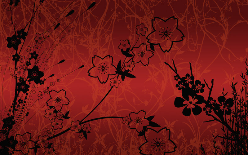 cherry blossom floral pattern