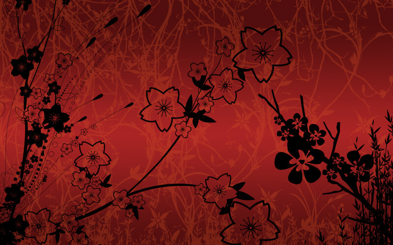 cherry blossom floral pattern