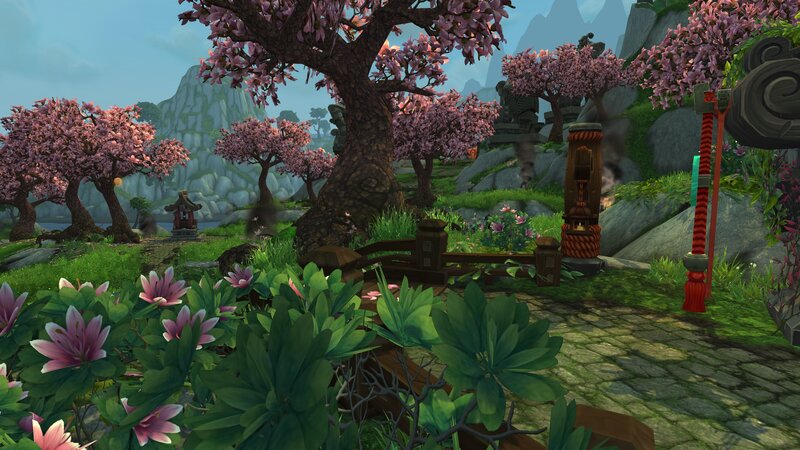 Cherry Blossom Garden — Pink, Serene, Spring, 3d Render