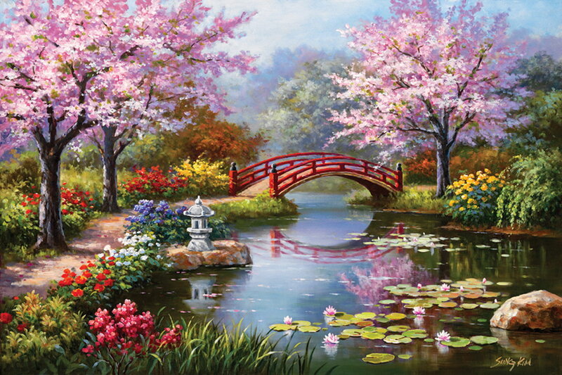 Cherry Blossom Garden — Pink, Serene, Spring