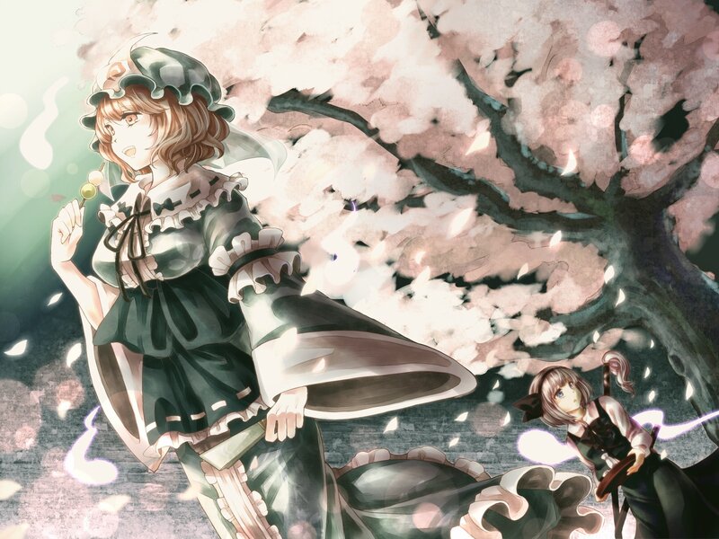 Cherry blossom girl with lollipop
