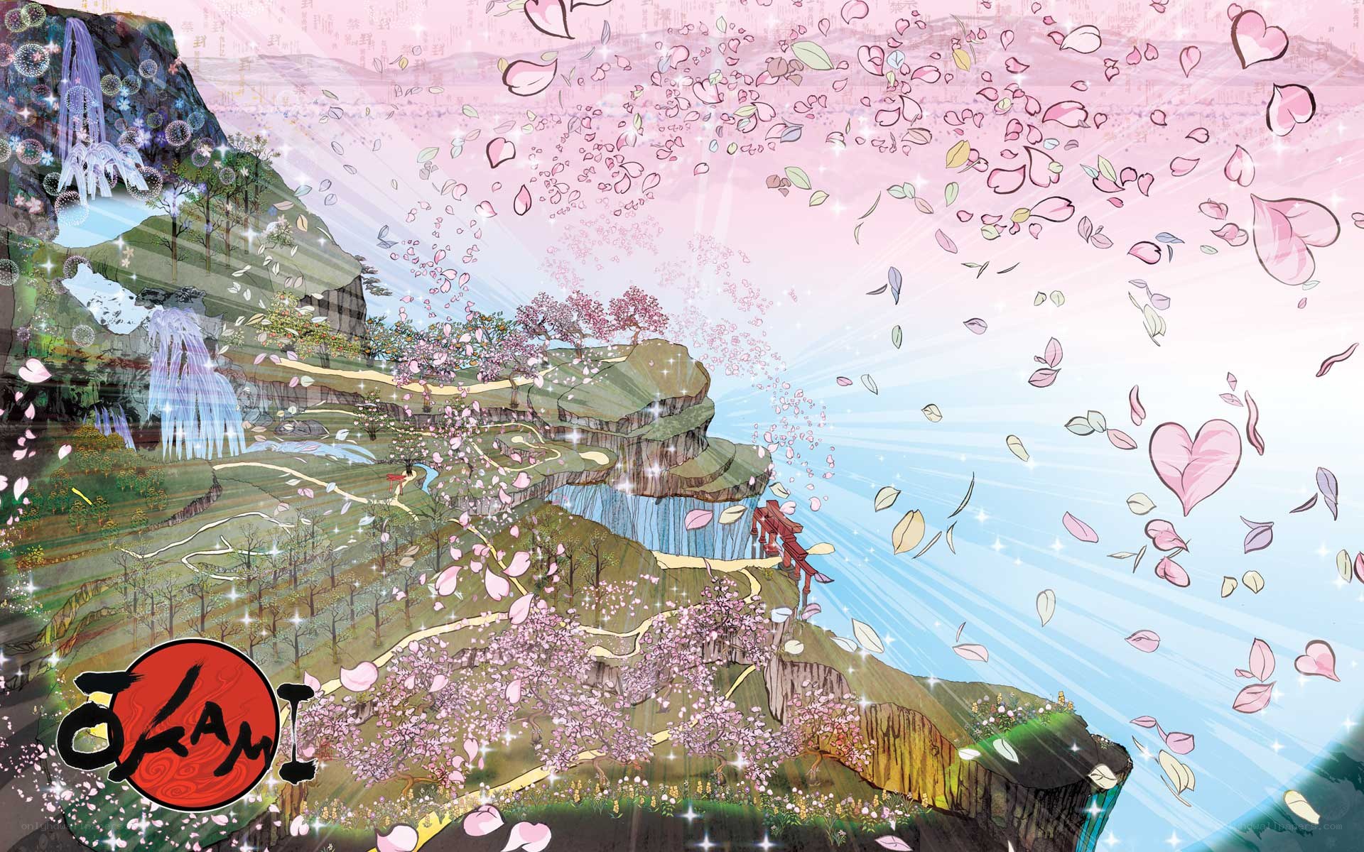 Cherry blossom landscape