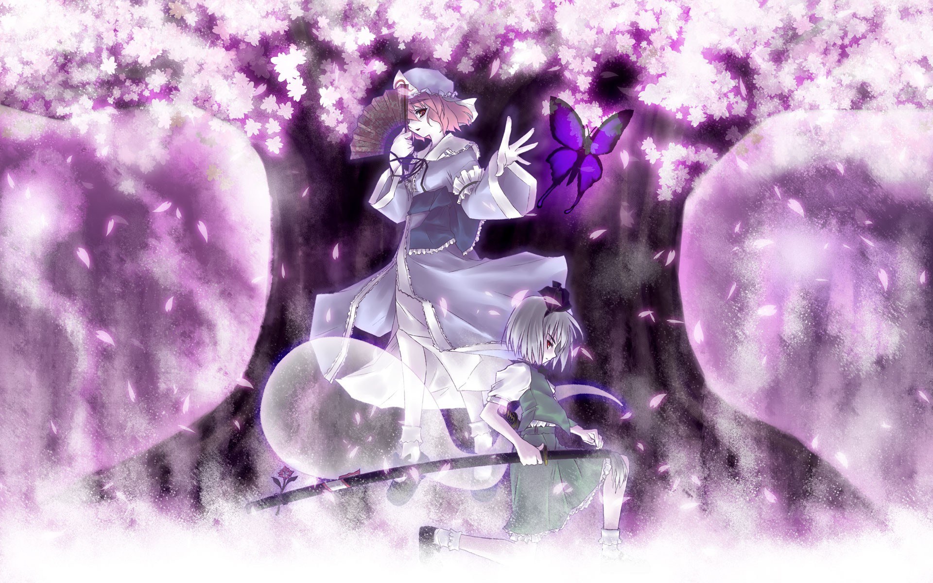 Cherry blossom magic scene