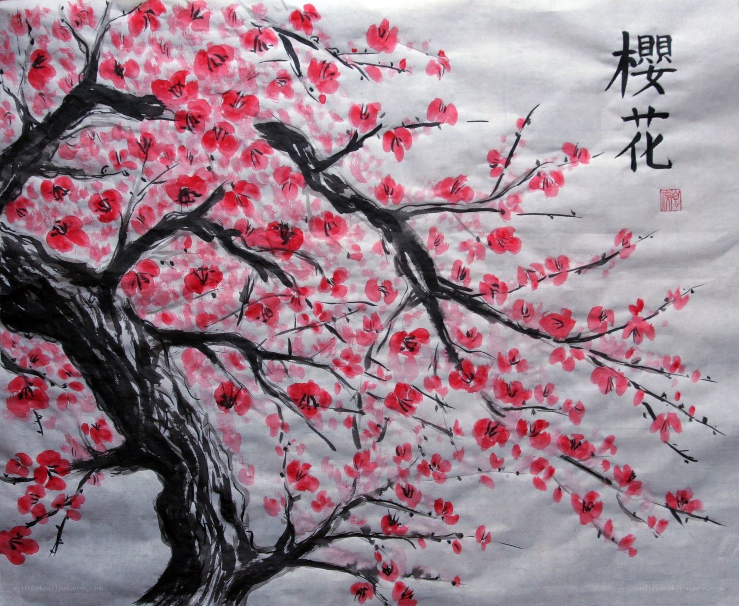 Cherry Blossom Painting