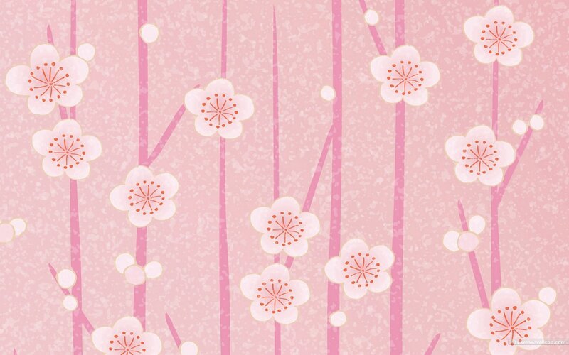 Cherry Blossom Pattern — Pink, Serene