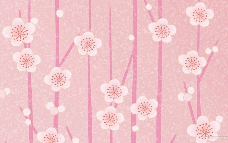 cherry blossom pattern wallpaper