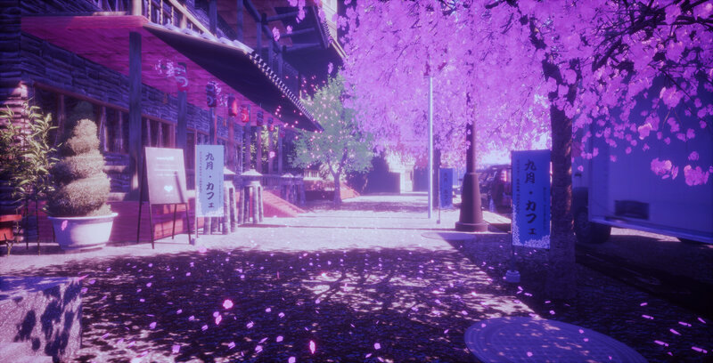 Cherry Blossom Street — Purple