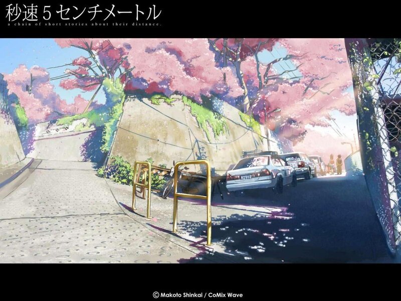 Cherry Blossom Street Scene — Pink